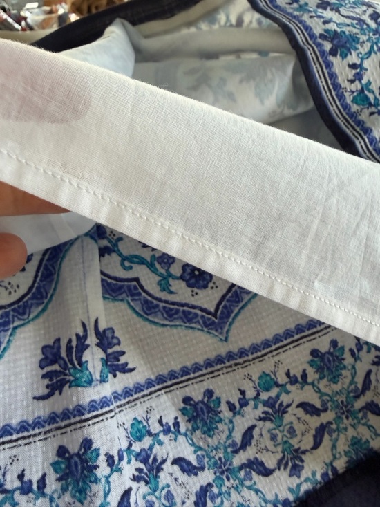 Talbots White Tank Top with Blue & Teal Tile Print - Picture 10 of 10